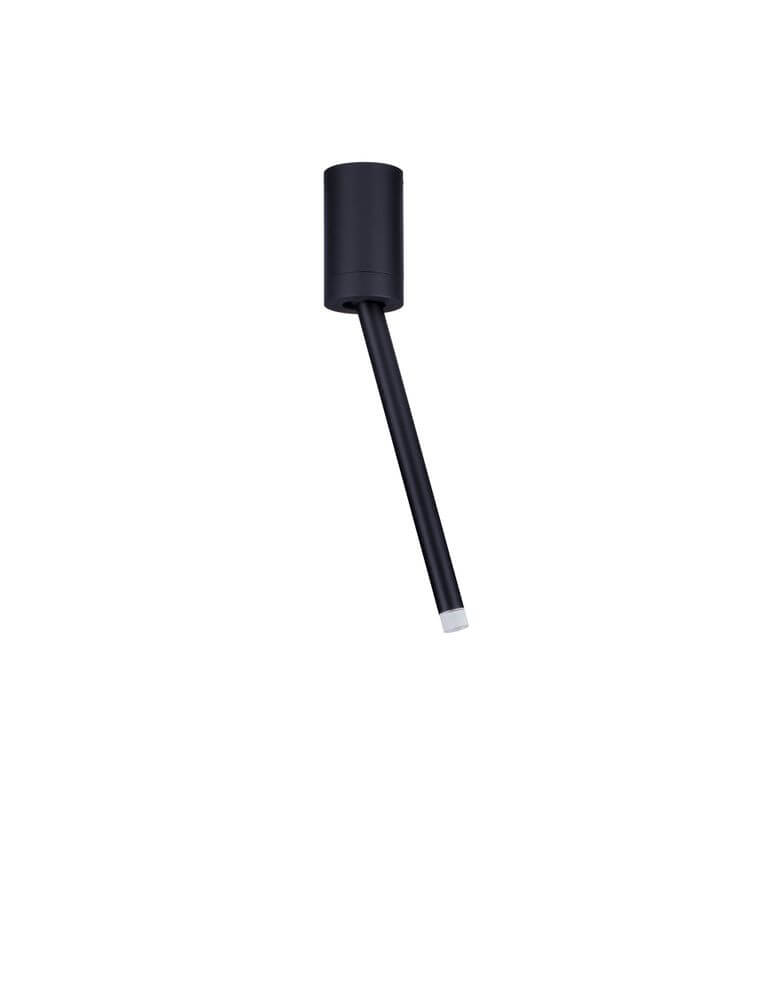 Ornos Deckenleuchte Ø 5cm H 29,5cm 3000K in schwarzem Design mit schmalem Arm