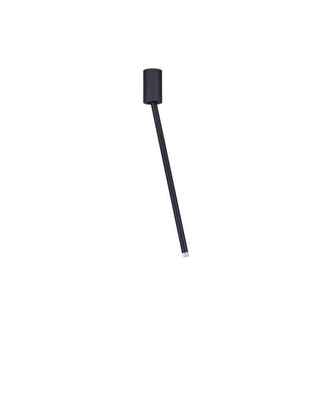 Ornos plafonnier Ø 5 cm H 49,5 cm 3000K avec câble noir et douille cylindrique.