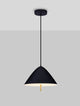 Oros LED Pendelleuchte Ø 40cm 3000K aus mattschwarzem Aluminium und Acryl, elegantes Design.