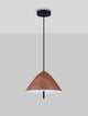 Oros LED Pendelleuchte Ø 40cm 3000K mit mattschwarzem Aluminium und Holzdesign.