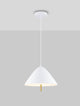 Oros LED Pendelleuchte Ø 40cm 3000K in minimalistischer weißer Design-Ausführung mit goldenem Detail.