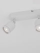 Orson Deckenleuchte GU10 3-flammig mit zwei schwenkbaren Spots in modernem Design.