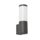 Orwell Outdoor LED Wandlampe IP54 Anthrazit mit 360-Grad-Beleuchtung für den Eingangsbereich.