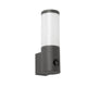 Orwell Outdoor LED Wandleuchte mit Kamera IP54 Anthrazit für den Eingangsbereich mit 360 Grad Beleuchtung.