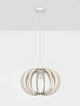 Ottoline Pendelleuchte E27 Ø 40cm mit filigranen geschwungenen Elementen aus Naturholz und elegantem Design.