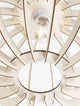 Ottoline Pendelleuchte E27 Ø 40cm mit filigranen Elementen aus Naturholz und Lichtquelle im modernen Design.