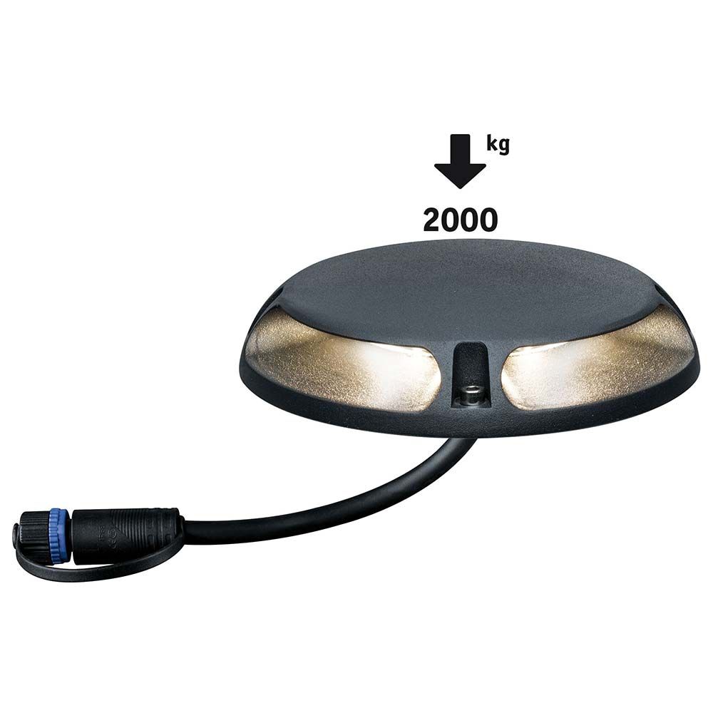 LED Plug & Shine Aufbauleuchte in Anthrazit, wetterfest und bis 2000 kg belastbar.