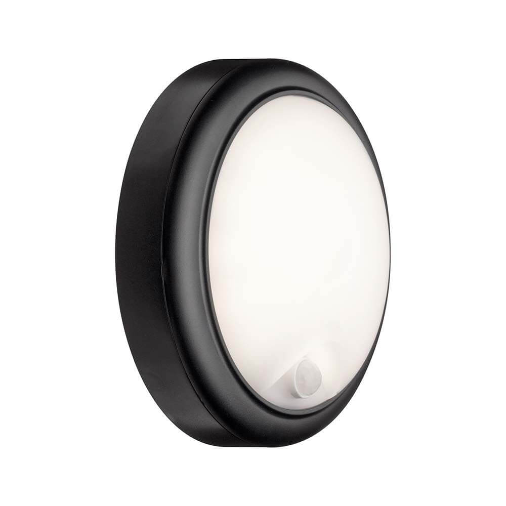 Rilevatore di movimento della lampada a parete esterna IP44 Ø 18 cm Antracite