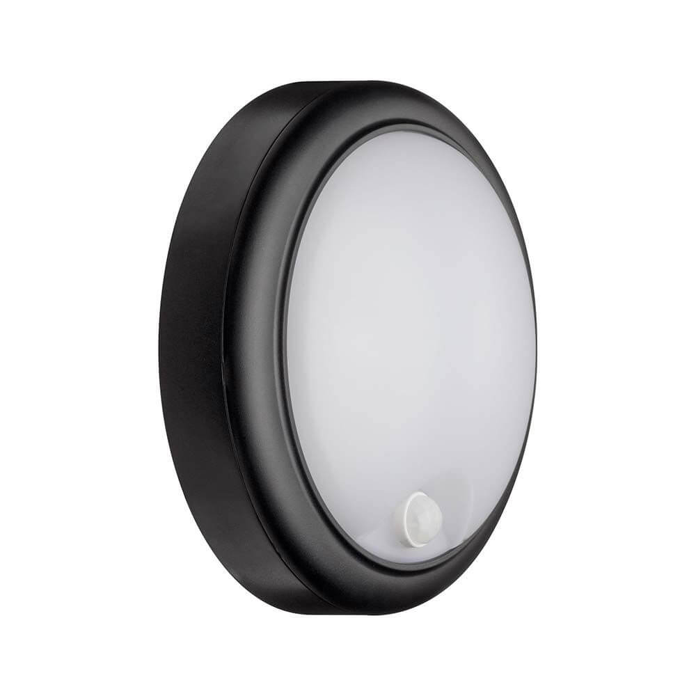 Rilevatore di movimento della lampada a parete esterna IP44 Ø 18 cm Antracite