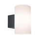 Outdoor Wandleuchte Tube IP54 E27 max 15W Alu mit satinierten Kunststoffabdeckung