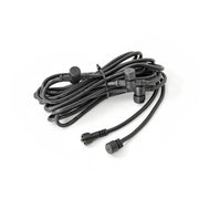 Amalfi Outdoor 6m Connector Verlängerungskabel, schwarzes Stromkabel mit Steckverbindern, Draufsicht