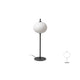 Outdoor Bodenplatte Ø 40cm für Hue Structure - moderne Stehlampe mit runder, weißer Glaskugel und schwarzem Metallfuß.