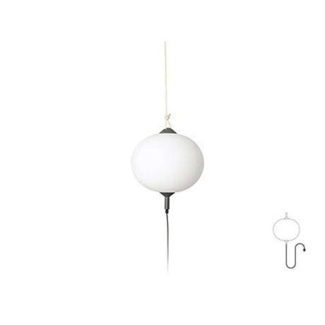 Outdoor E27 Fassung + Stecker für Hue Structure Hängelampe (ohne Schirm) mit runder Glaslaterne