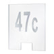Hausnummernschild Outdoor House Transparent mit silbernem Nummernsatz 47C. Ideal für Eingangsbereich und Wandleuchte.