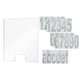 Hausnummernschild Outdoor House Transparent mit nummerischem und alphabetischem Aufkleber-Satz