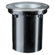 LED Plug & Shine Außen-Einbauleuchte IP67 24V 609lm 3000K rund bodeneinbaustrahler schwarz, schwenkbar, wasser- und staubdicht.