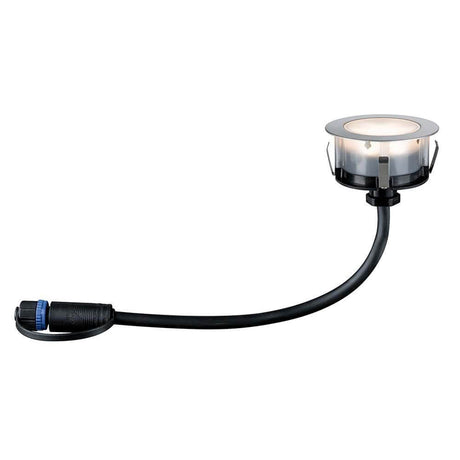 LED Plug & Shine Floor Eco IP65 24V 3000K 1W avec protection contre les jets d’eau pour un éclairage extérieur décoratif.