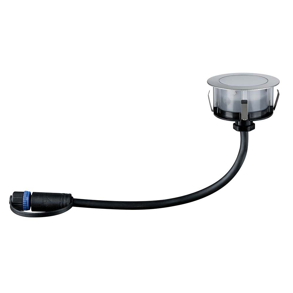 LED Plug & Shine Bodenstrahler mit IP65 Schutz, ideal für warmweißes Licht im Außenbereich.