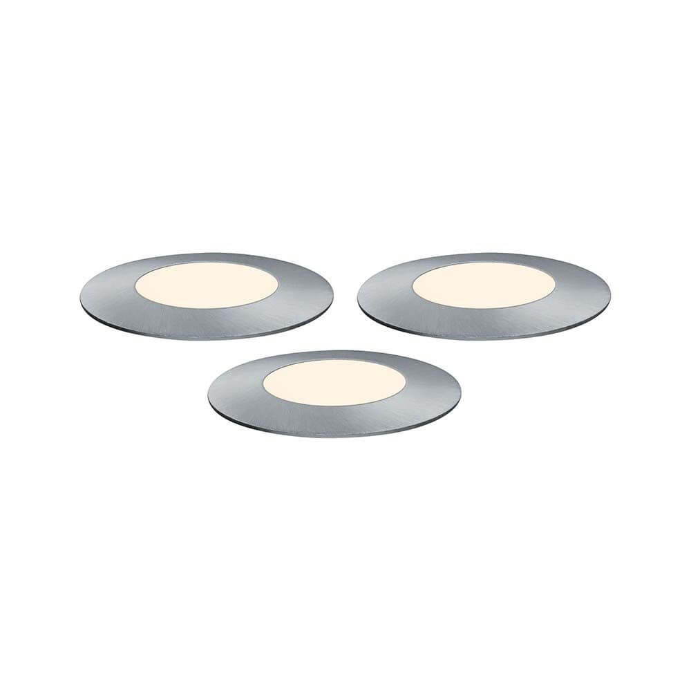 LED Plug & Shine Floor Mini Erweiterungsset IP65 24V 3000K 3x2, 5W - drei Bodeneinbaustrahler in modernem Design