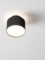 Ozen LED Deckenleuchte Ø 11cm, 3000K, elegantes schwarzes Design, ideal für moderne Innenräume.