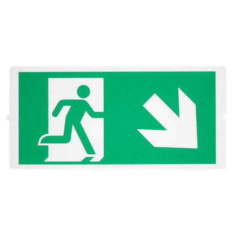 P-Light Emergency Series Stair Signs For Areal Light Green mit Symbol für den Ausgang nach links.