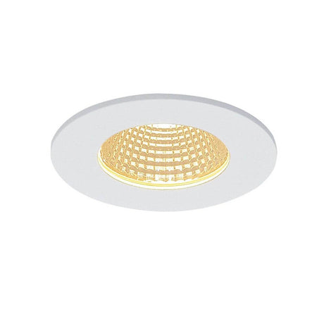 PATTA-F Deckeneinbauleuchte rund Weiß 9W 38° 3000K inkl. Treiber, weiße LED-Einbauleuchte mit warmweißem Licht