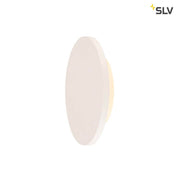 Applique murale en plâtre Plastra LED 3000K ronde Ø33 cm en version blanche et ronde avec lumière blanc chaud.