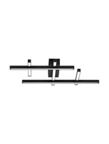 Moderne Pace LED Deckenleuchte in Schwarz, 5-flammig, 58 cm, ideal für Schlafzimmer und Wohnzimmer.