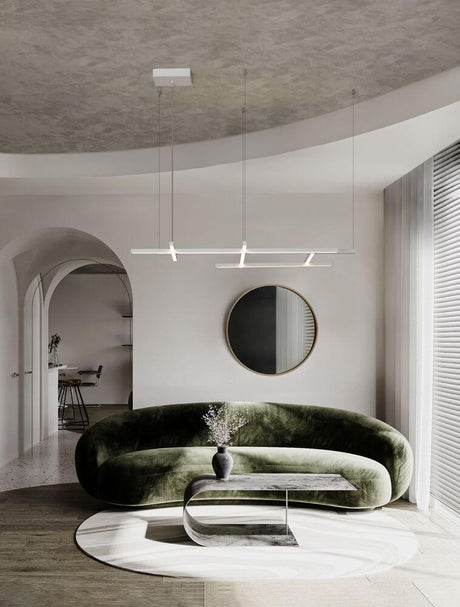 Pace LED Pendelleuchte 6-flammig 3000K schwarze Designer-Pendelleuchte über modernem Wohnzimmersofa