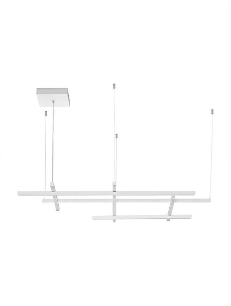 Pace LED Pendelleuchte 6-flammig 3000K schwarze Designer-Pendelleuchte aus Aluminium und Acryl, modern, 204x102 cm