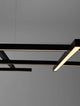 Pace LED Pendelleuchte 6-flammig 3000K schwarze Designer-Pendelleuchte aus Aluminium und Acryl, modernes minimalistisches Beleuchtungsdesign