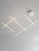 Pace LED Pendelleuchte 6-flammig 3000K schwarze Designer-Pendelleuchte aus Aluminium und Acryl, modernes Kreuz-Layout, ideal für Wohnzimmer/Schlafzimmer