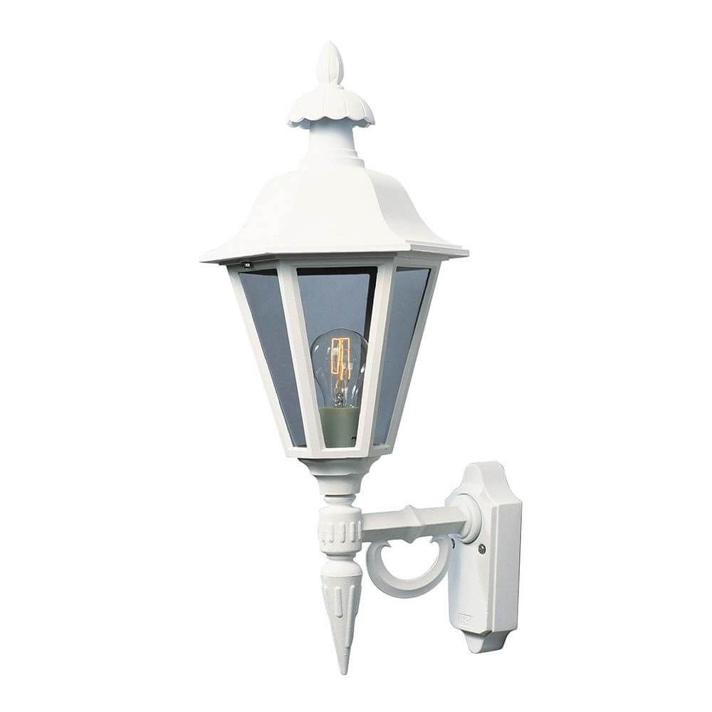 Pallas Außen-Wandleuchte Weiß, rauchfarbenes Acrylglas mit elegantem Design und klarer Beleuchtung.