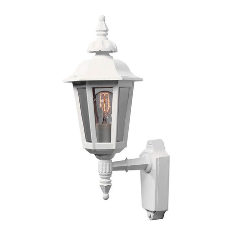Pallas Luminária de Parede Exterior em Branco com acrílico fumado para uma iluminação exterior estilosa.