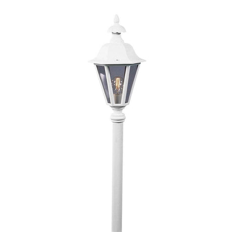 Pallas Leuchtenhuvud för mastlampa 41cm Vit, stilren utomhusstrålkastare i vitt med klara glasytor.