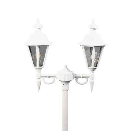 Pallas Leuchtenkop 2-delig voor Mastlamp Wit, Rookkleur in klassiek ontwerp.