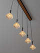 Paluz LED Pendelleuchte Balken 90,5 cm 5-flammig 3000K Schwarz, Roségold mit elegantem Design.