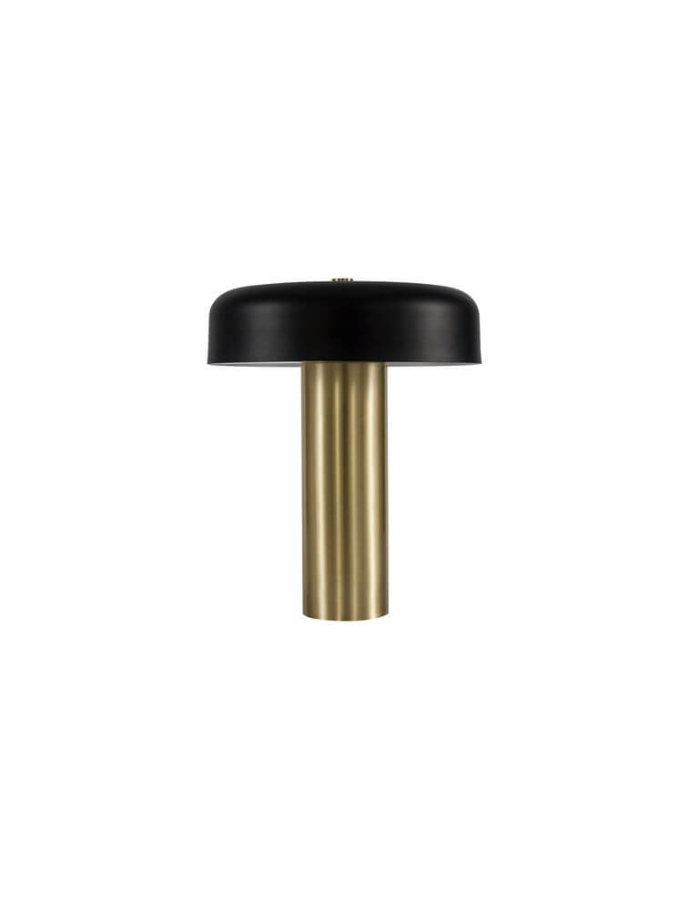 Pandora LED Tischleuchte 3000K Schwarz, Gold - moderne Tischlampe mit schwarzem und goldenem Design.