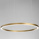 Panzeri Brooklyn LED-Ring Pendelleuchte in gold-matt, modernes Design mit LED-Beleuchtung.