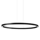 Panzeri Brooklyn LED-Ring Pendelleuchte in schwarzem, modernem Design für stilvolle Akzente in Räumen.