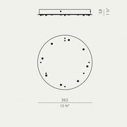 Panzeri Brooklyn Mehrfachbaldachin 40cm technische Zeichnung mit Abmessungen