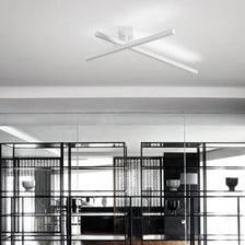 Panzeri Carmen LED wall or ceiling light, rotatable in a modern interior with mirrors
