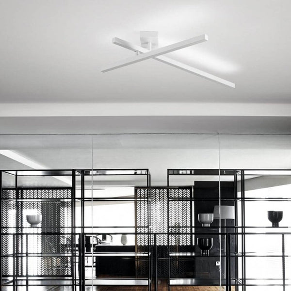 Panzeri Carmen LED wall or ceiling light, rotatable in a modern interior with mirrors