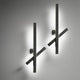 Panzeri Carmen LED-Wandleuchte in modernem Design mit indirektem Licht in Schwarz.