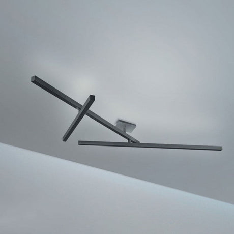 Panzeri Carmen LED wall or ceiling light, rotatable, modern black designer light mounted on the ceiling.