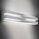 Panzeri Cross LED Wandlampe indirekt und direkt in Weiß, modernes Design mit symmetrischem Lichtspiel.