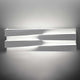 Panzeri Cross LED Wandlampe indirekt und direkt an einer Wand, mit sanftem, indirekten Licht.