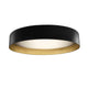 Panzeri Ginevra LED Deckenlampe Gold in schwarzem Finish mit goldener Innenseite, ideal für moderne Räume.