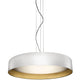 Panzeri Ginevra LED Hängelampe indirekt/direkt in modernem Design mit goldener Innenfarbe.