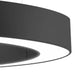 Panzeri Golden Ring LED-Pendelleuchte Dimmbar in schwarzem Aluminium mit opaler Polycarbonat-Abdeckung